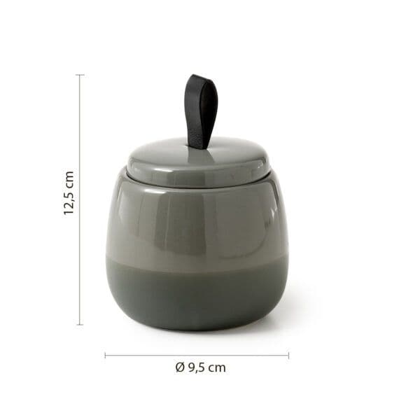 Set 5 accessori da appoggio in ceramica verde salvia - Wilma di Gedy