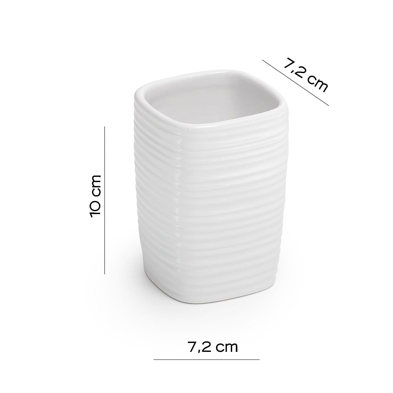 Set 4 accessori d'appoggio in ceramica bianco - Kelly di Gedy