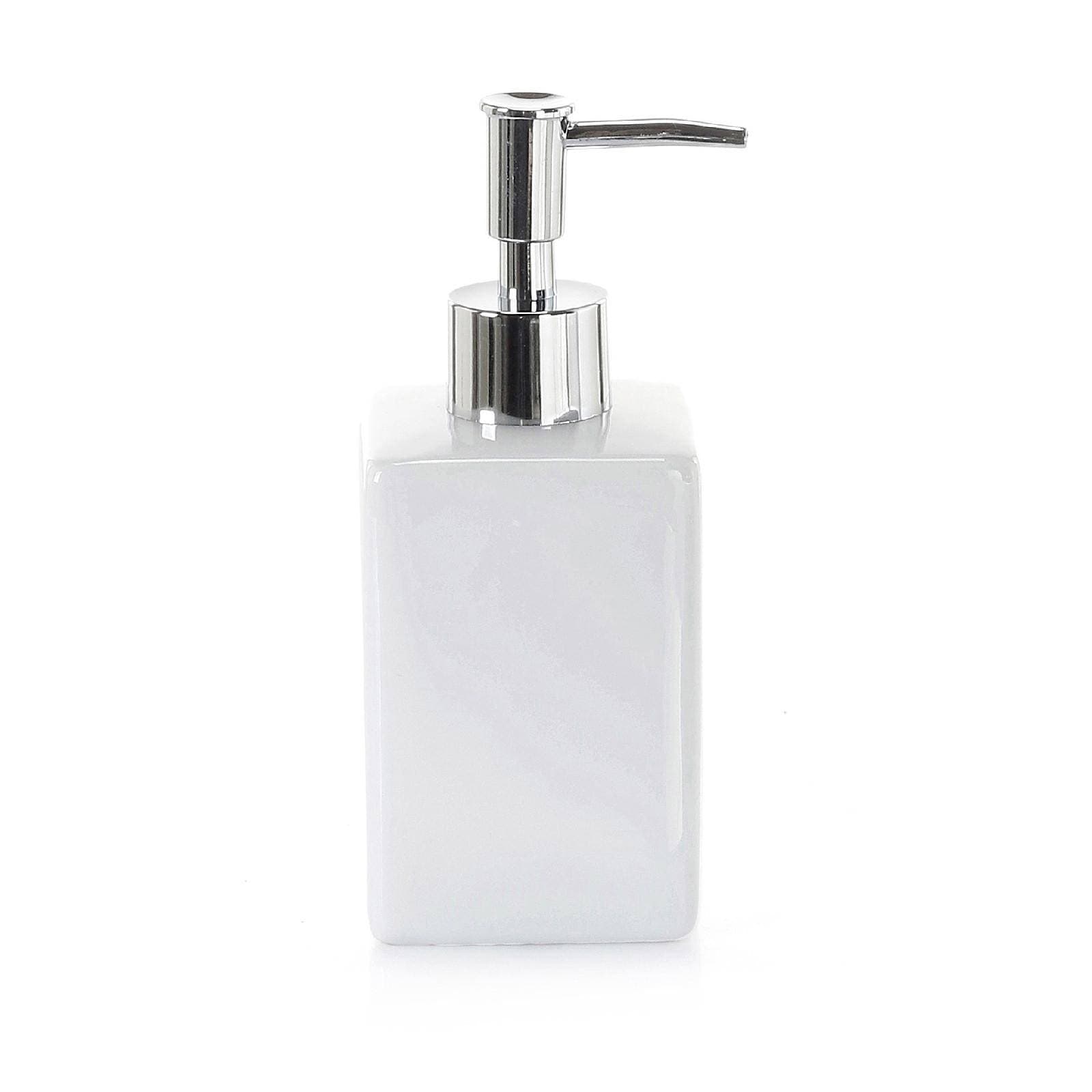 Set 4 accessori da appoggio in ceramica bianco - Verbena di Gedy