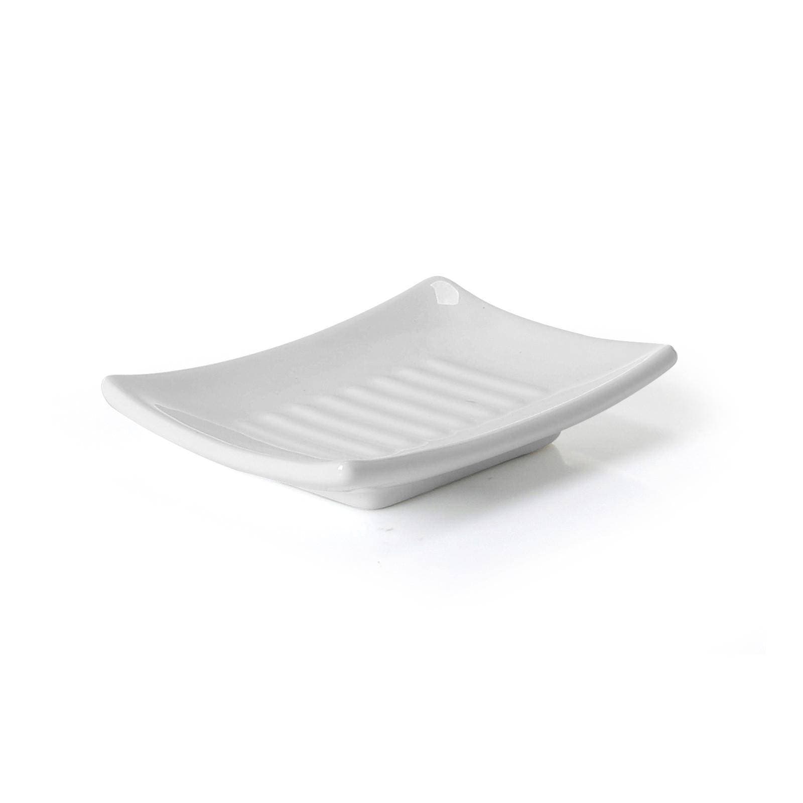 Set 4 accessori da appoggio in ceramica bianco - Verbena di Gedy