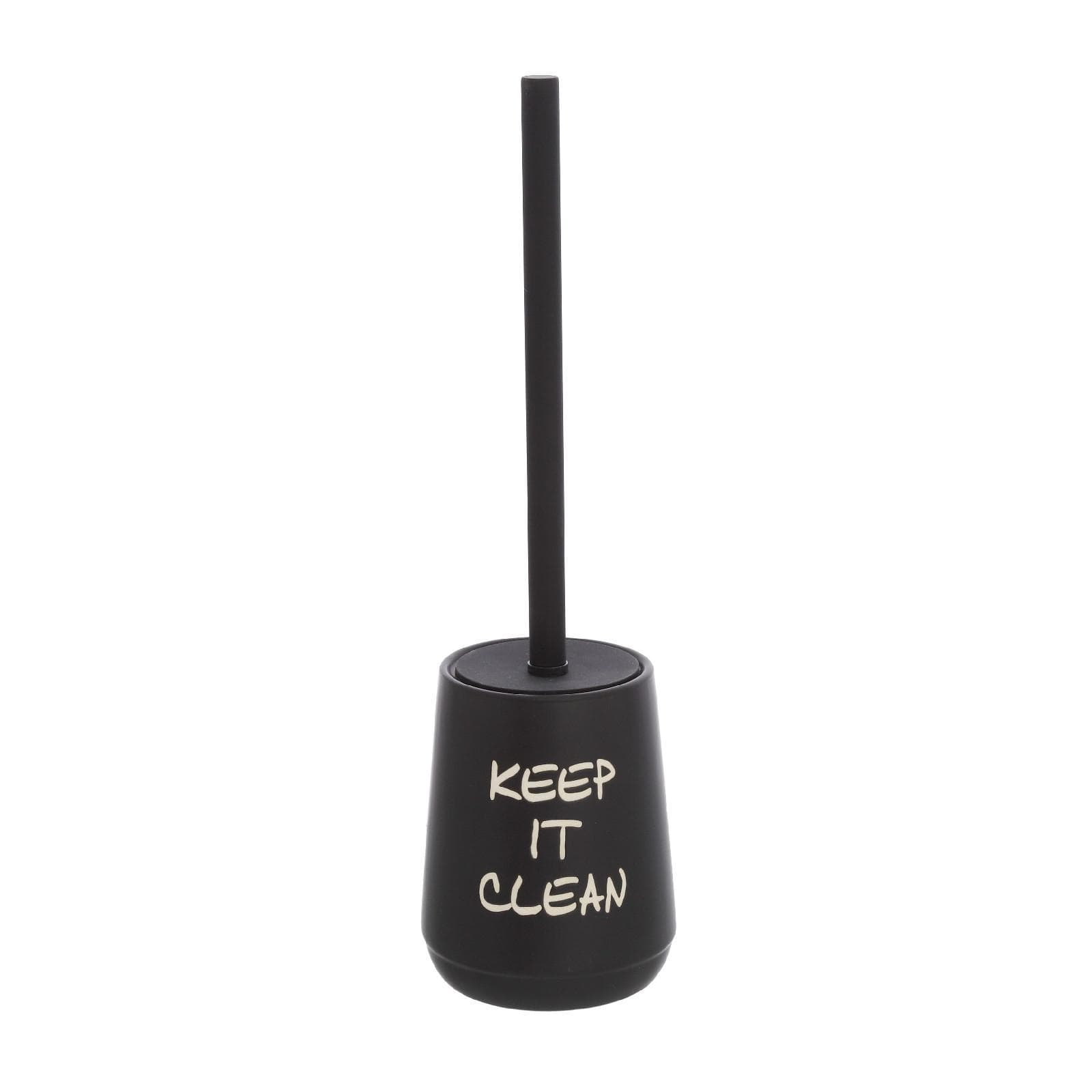 Set 4 accessori da bagno da appoggio in ceramica nero - Linea Wash