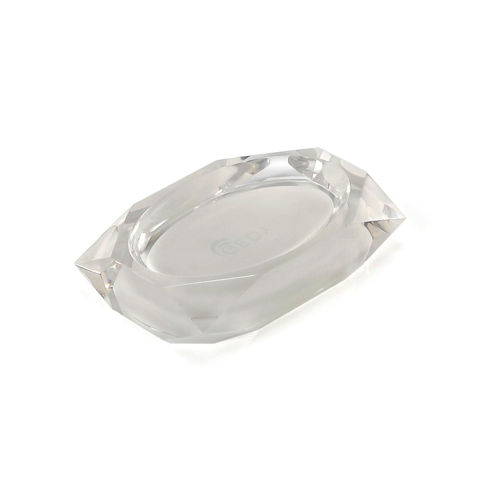 Set 4 accessori appoggio bianco e trasparente - Chanelle di Gedy