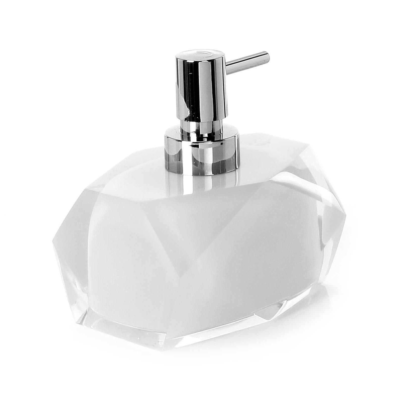 Set 4 accessori appoggio bianco e trasparente - Chanelle di Gedy
