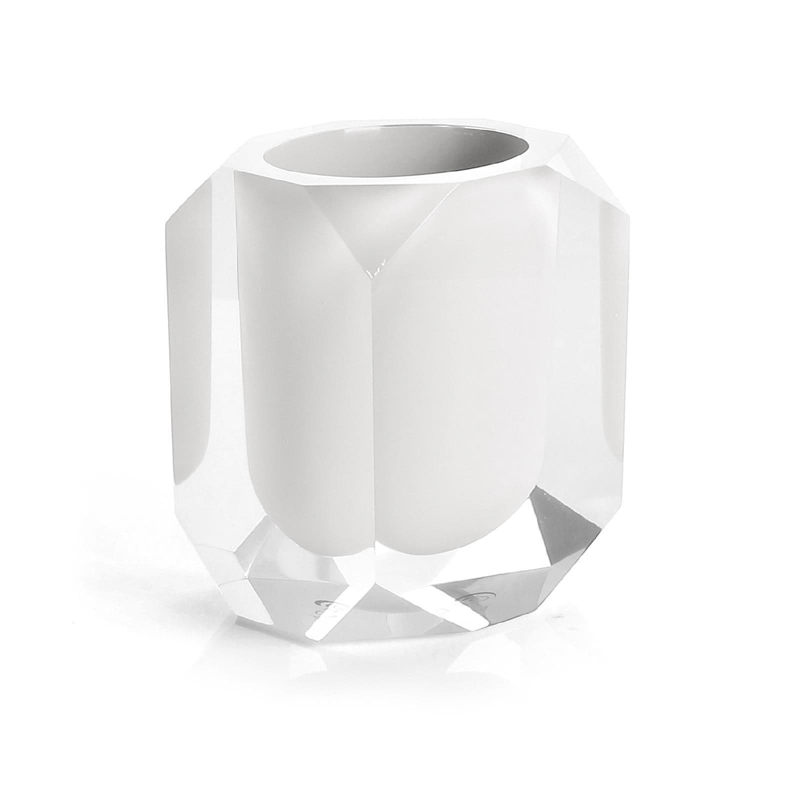 Set 4 accessori appoggio bianco e trasparente - Chanelle di Gedy