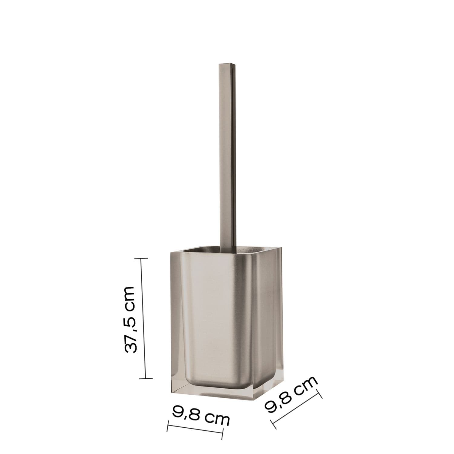 Set 4 accessori da appoggio tortora e trasparente - Rainbow di Gedy