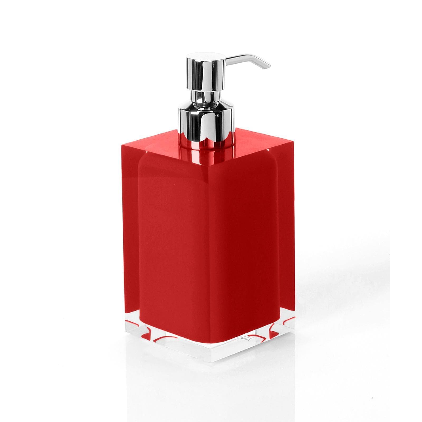 Set 4 accessori da appoggio rosso e trasparente - Rainbow di Gedy
