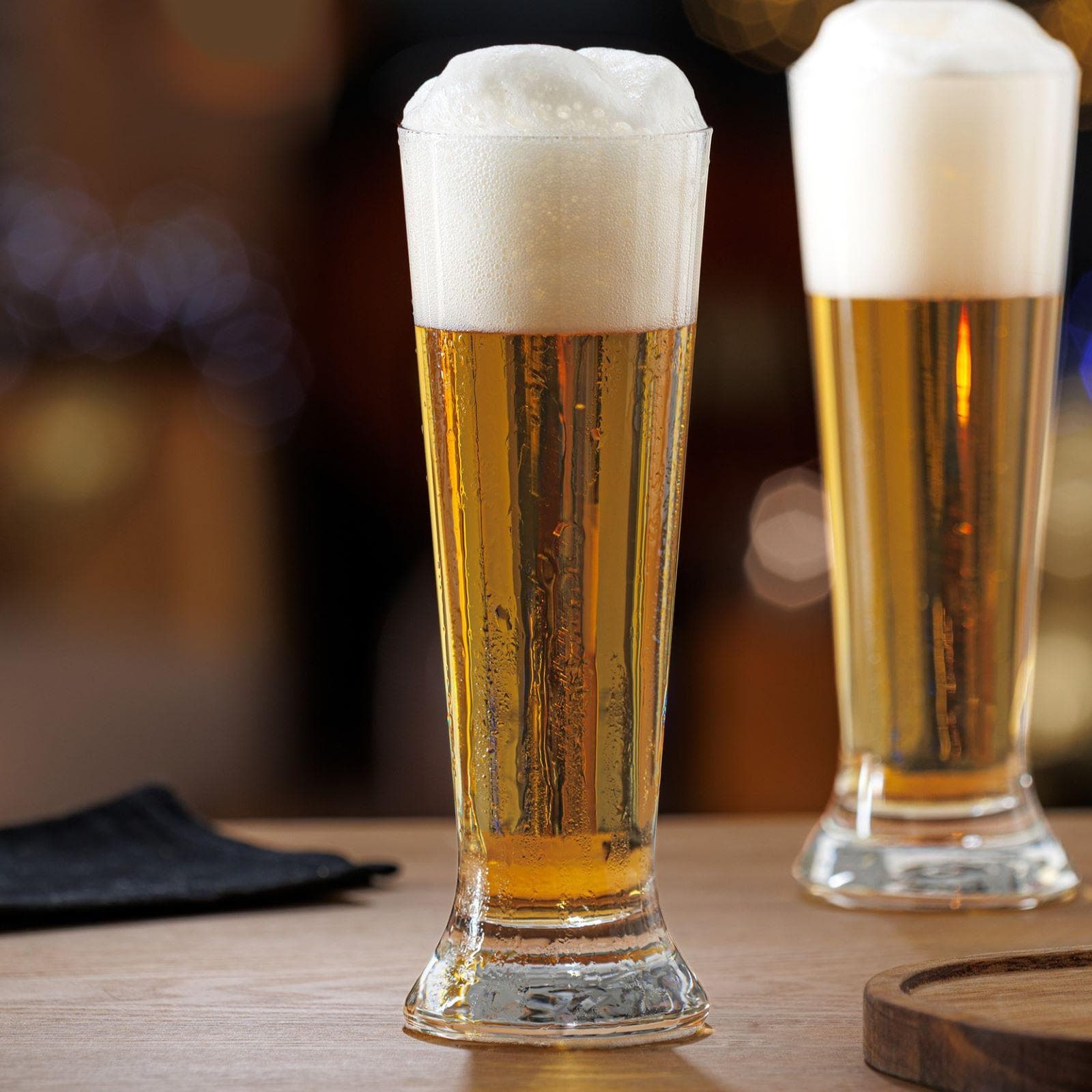 Set 4 bicchieri altri 37 cl da birra in vetro trasparentre