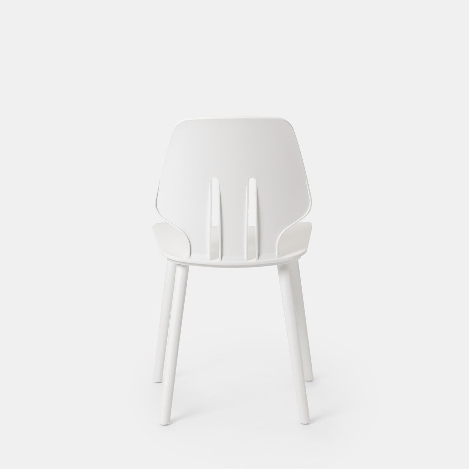 Set 4 sedie da giardino in polipropilene bianco - Brillac