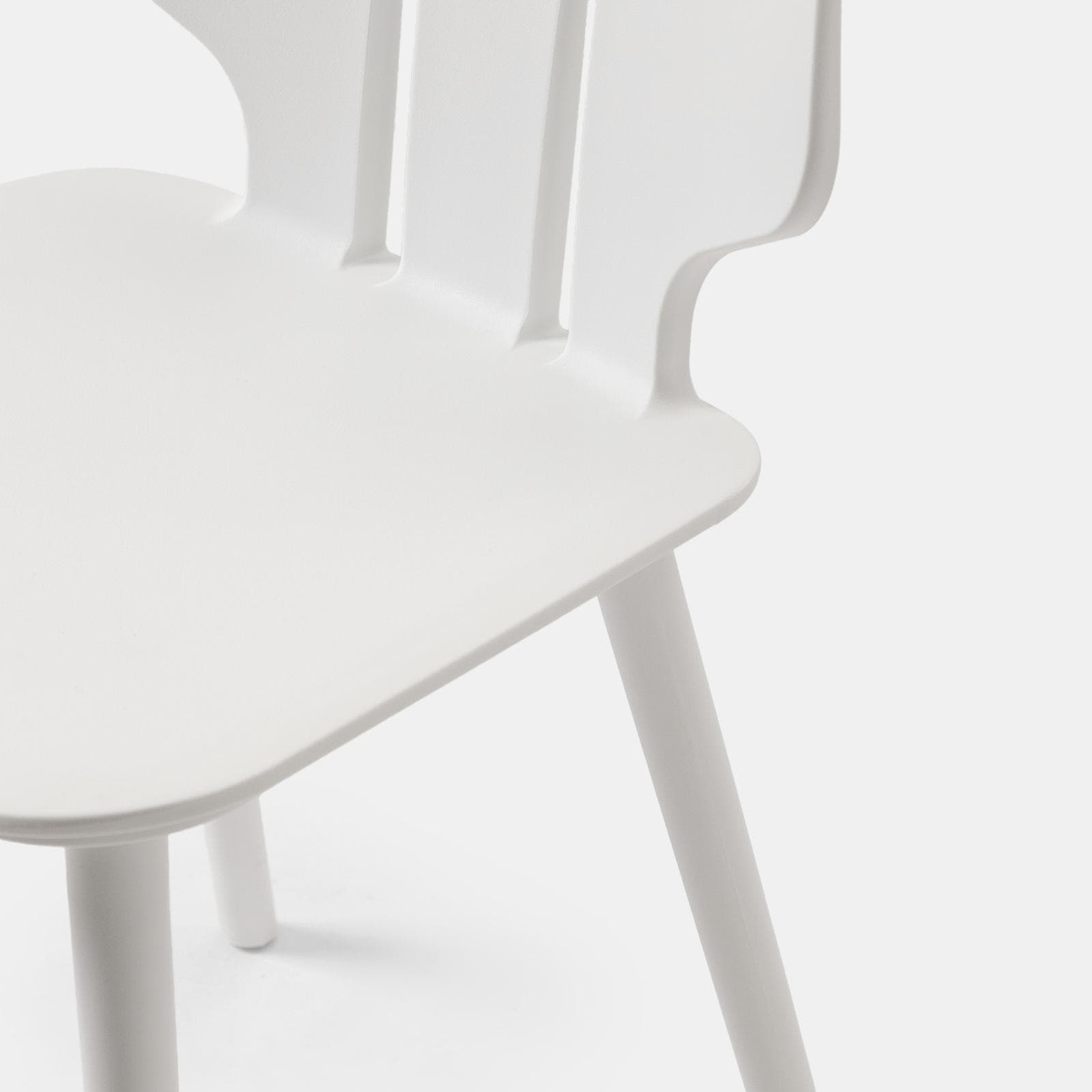 Set 4 sedie da giardino in polipropilene bianco - Brillac