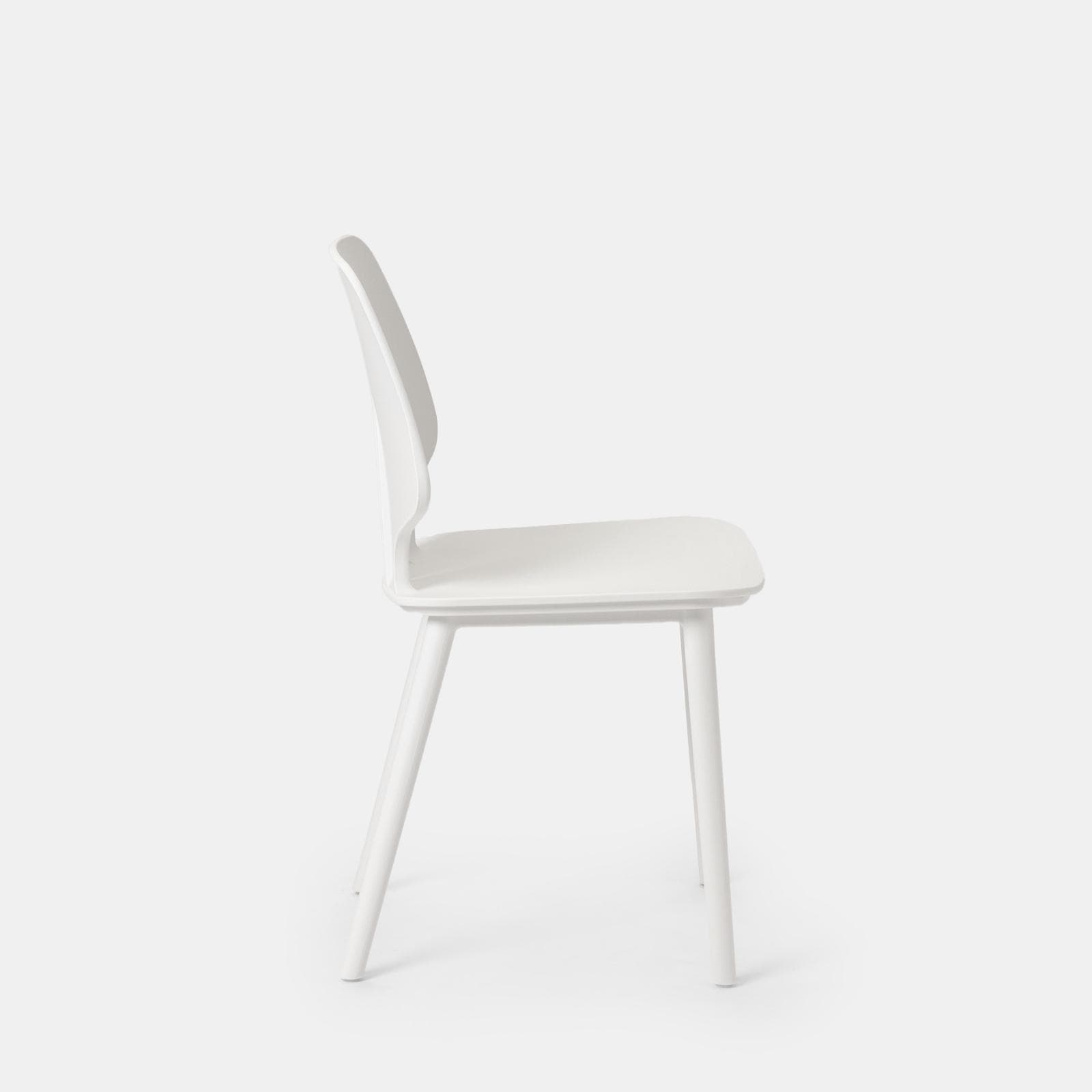 Set 4 sedie da giardino in polipropilene bianco - Brillac