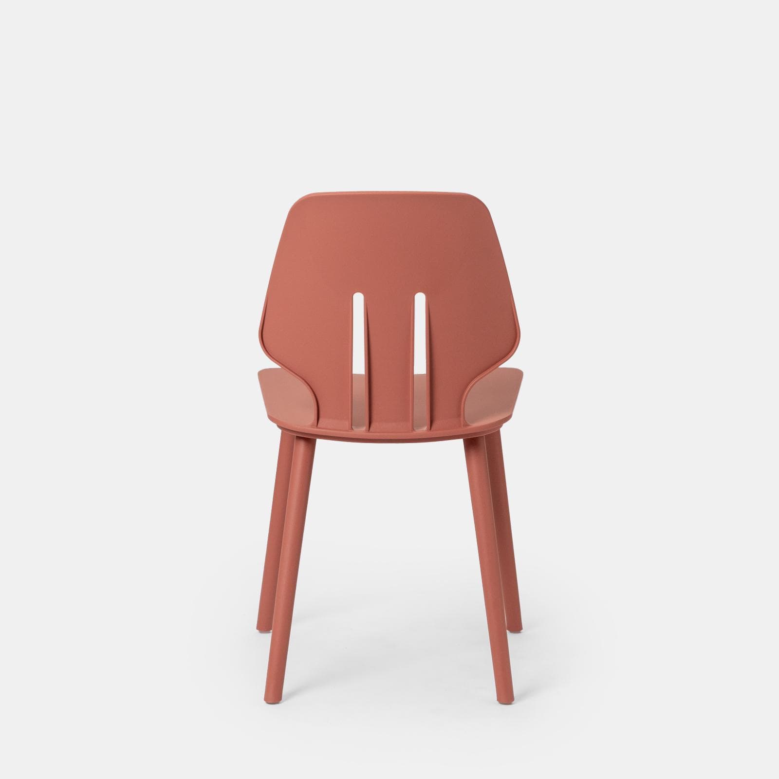 Set 4 sedie da giardino in polipropilene terracotta - Brillac