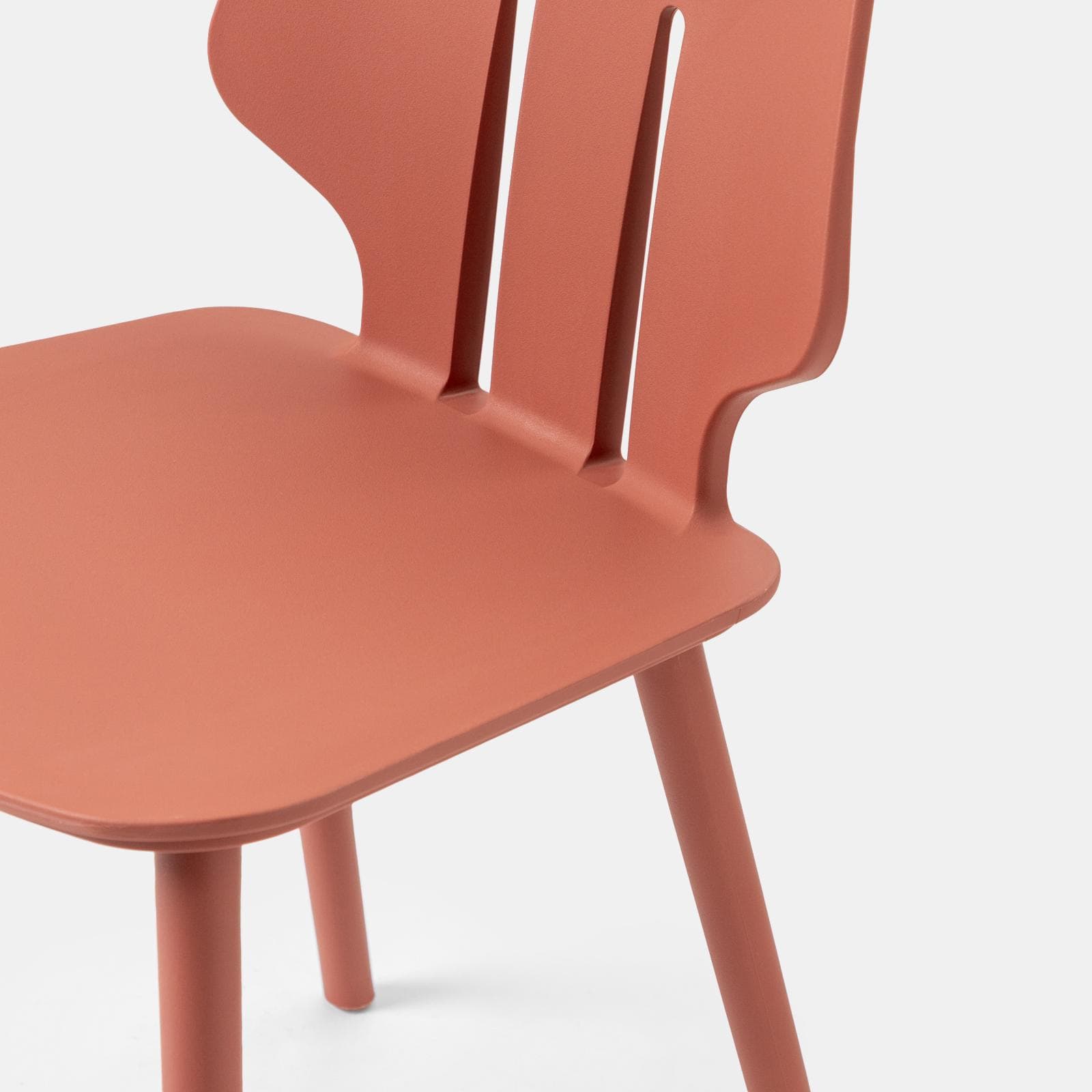 Set 4 sedie da giardino in polipropilene terracotta - Brillac