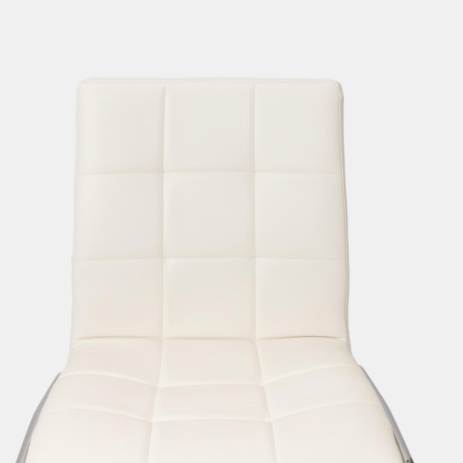 Set 4 sedie da ufficio in similpelle bianco con gambe a slitta cromo - Dilez