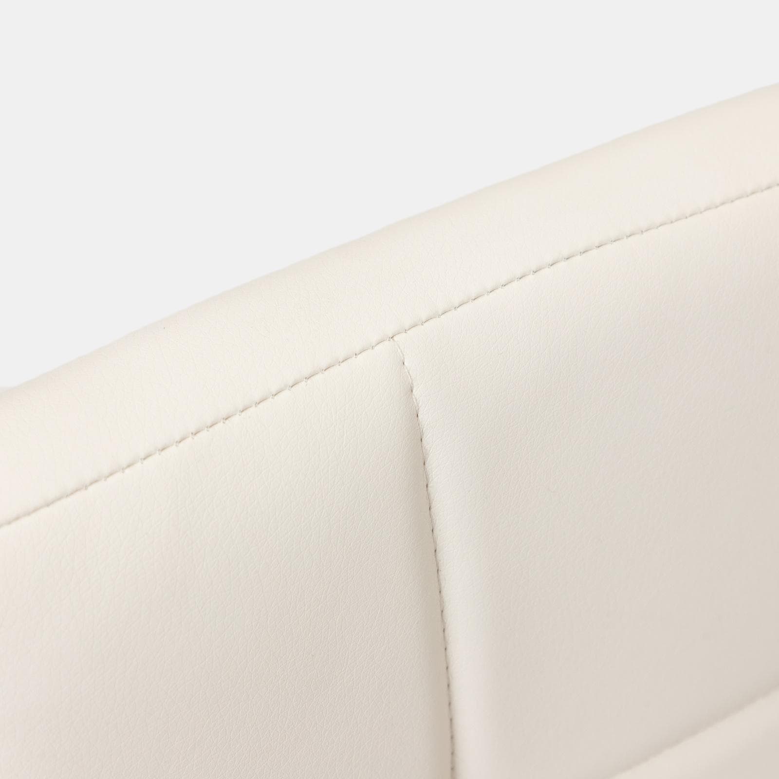 Set 4 sedie da ufficio in similpelle bianco con gambe a slitta cromo - Dilez