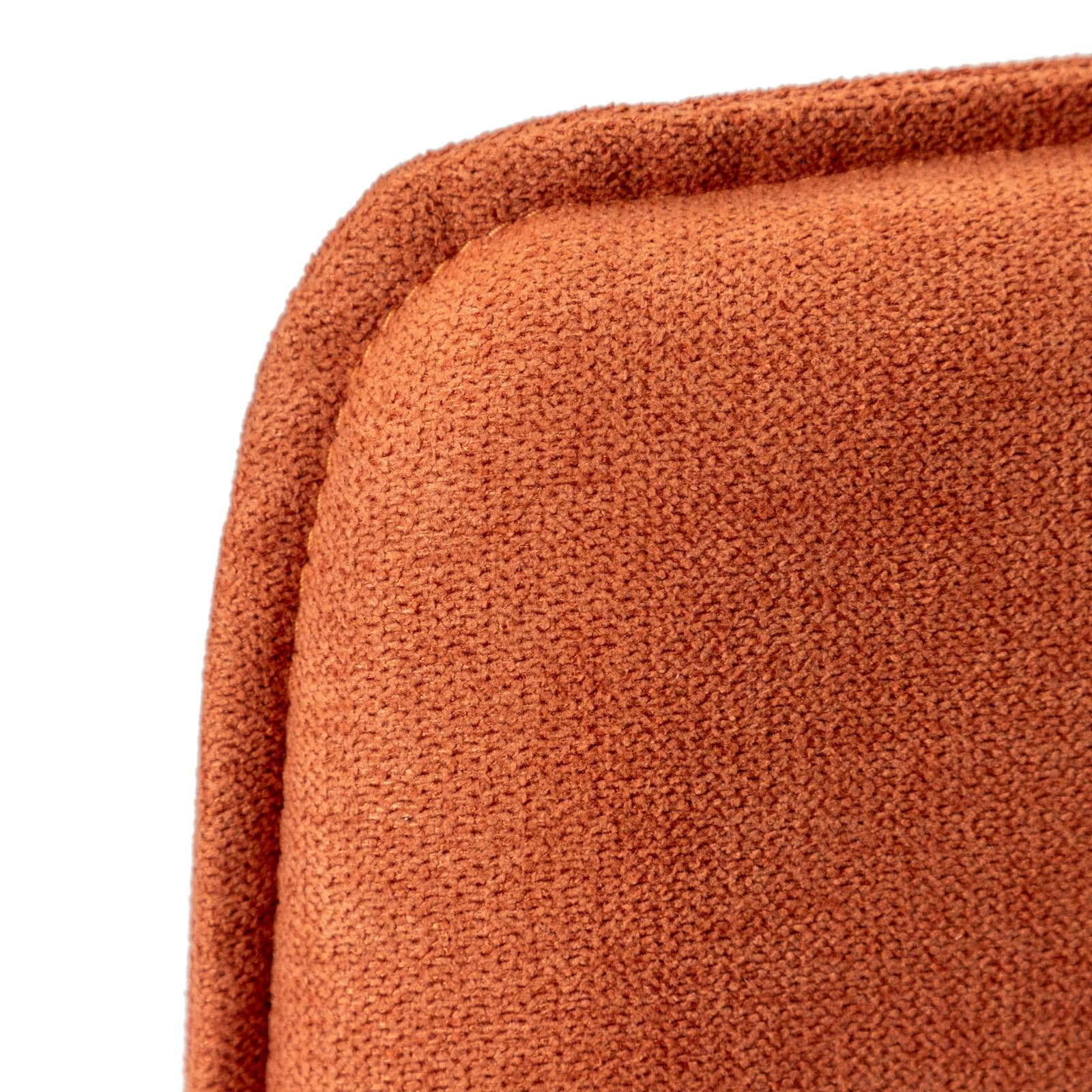 Set 4 sedie da ufficio in tessuto terracotta con gambe in metallo nero - Oakley