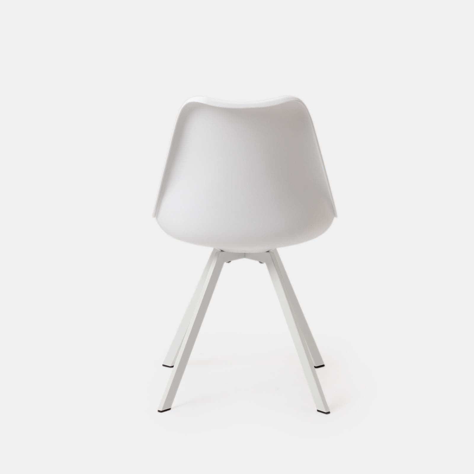 Set 4 sedie in similpelle bianco e gambe bianche - Odiel