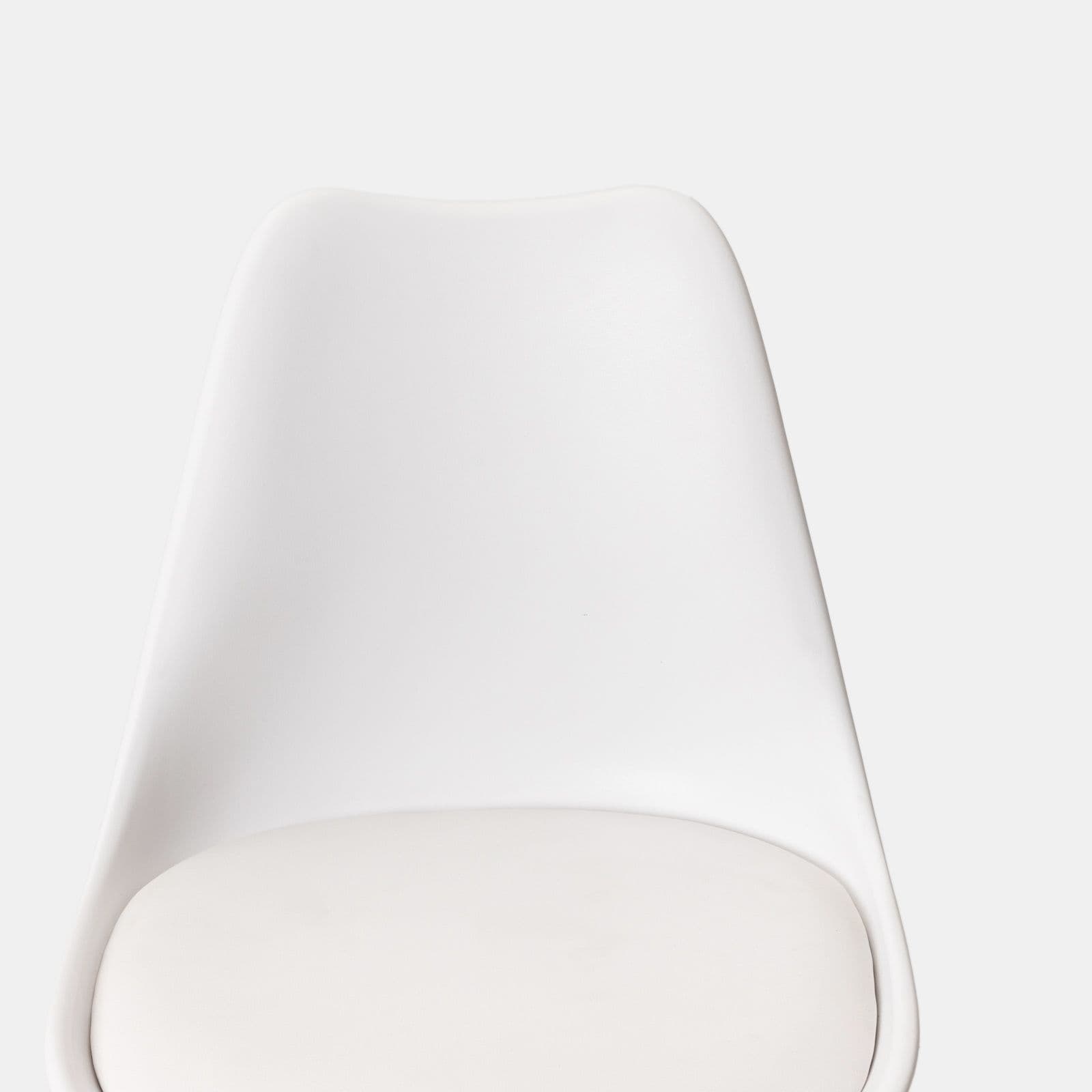 Set 4 sedie in similpelle bianco e gambe nere - Odiel