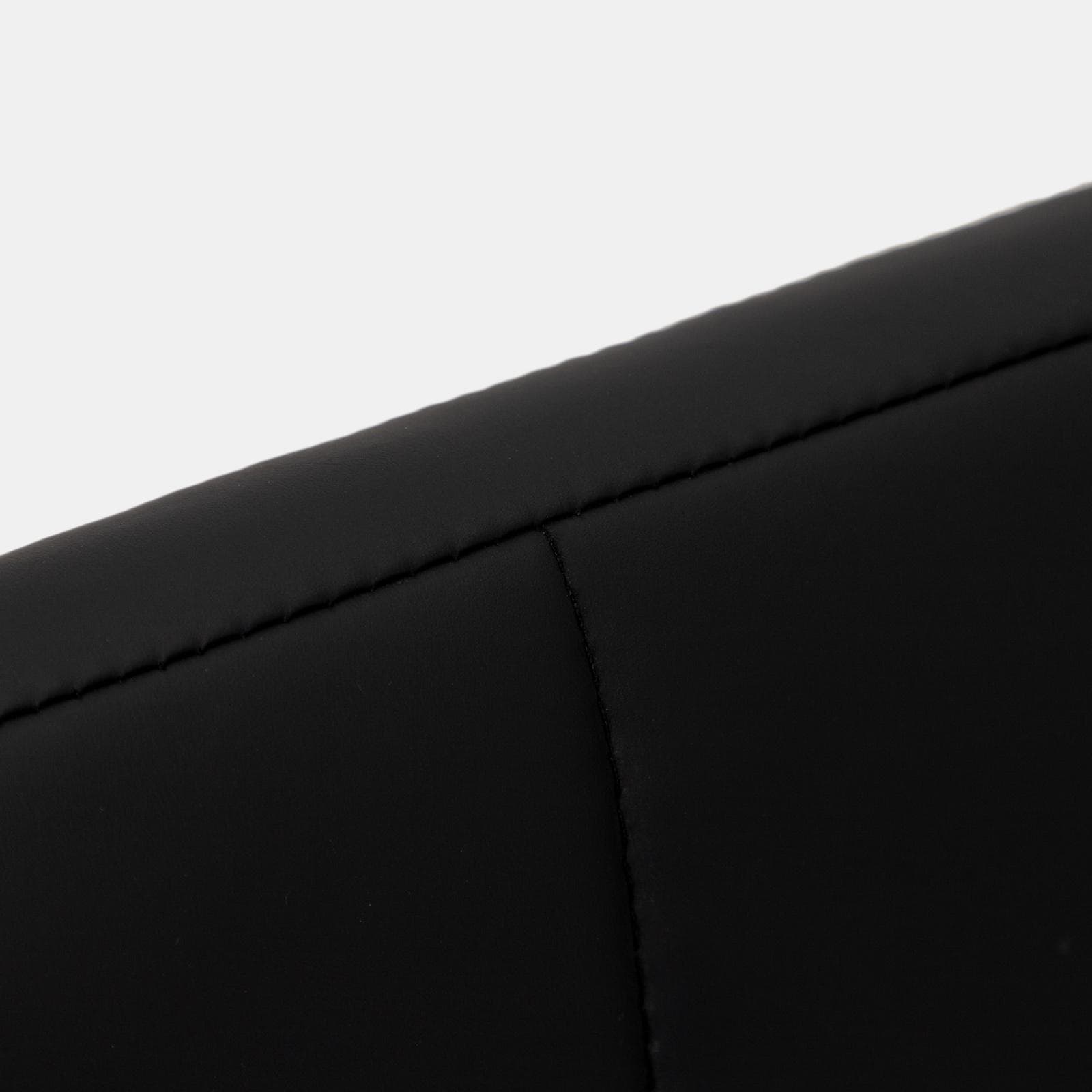 Set 4 sedie in similpelle nera con gambe a slitta cromo - Dilez