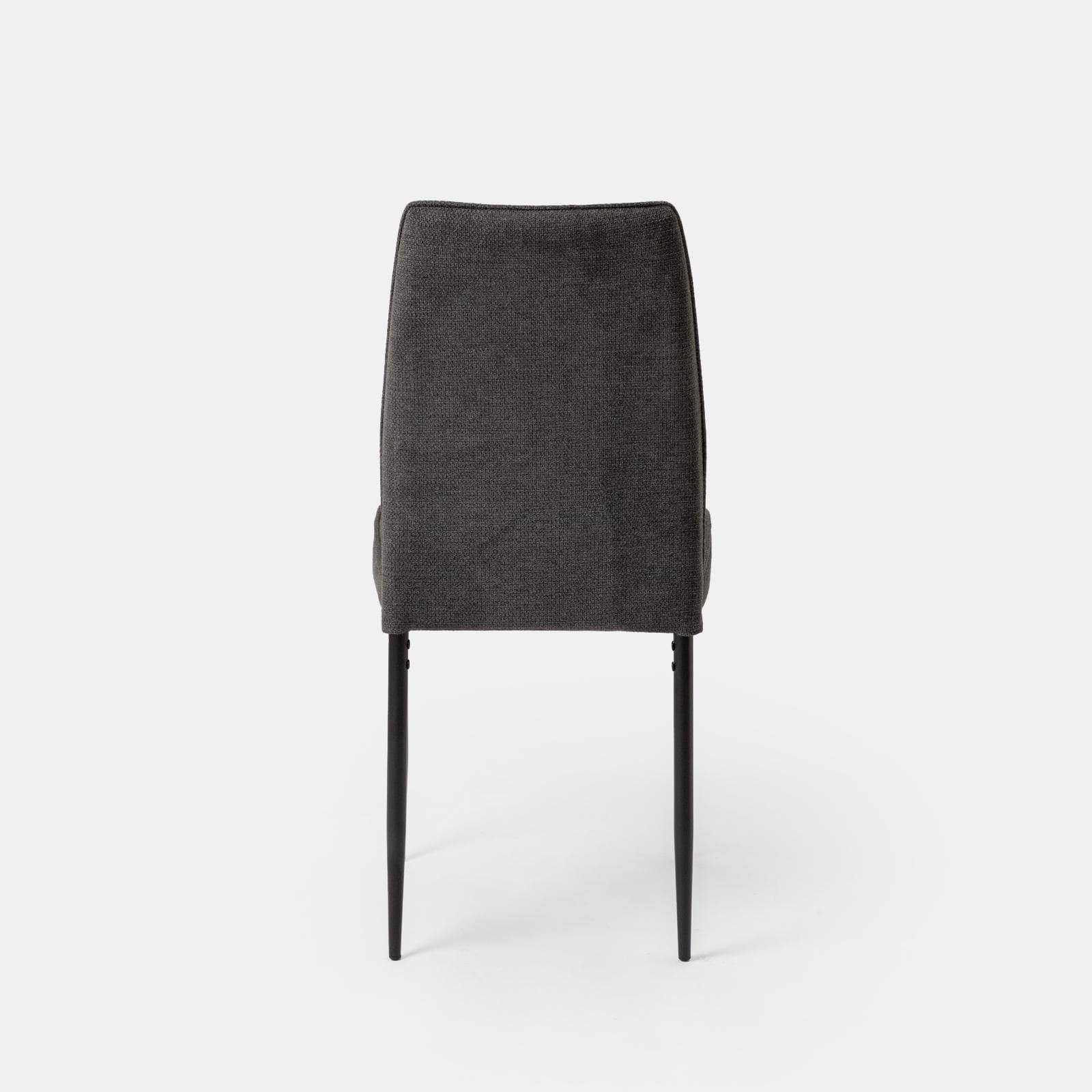Set 4 sedie in tessuto antracite con gambe in metallo nero - Rapsodia
