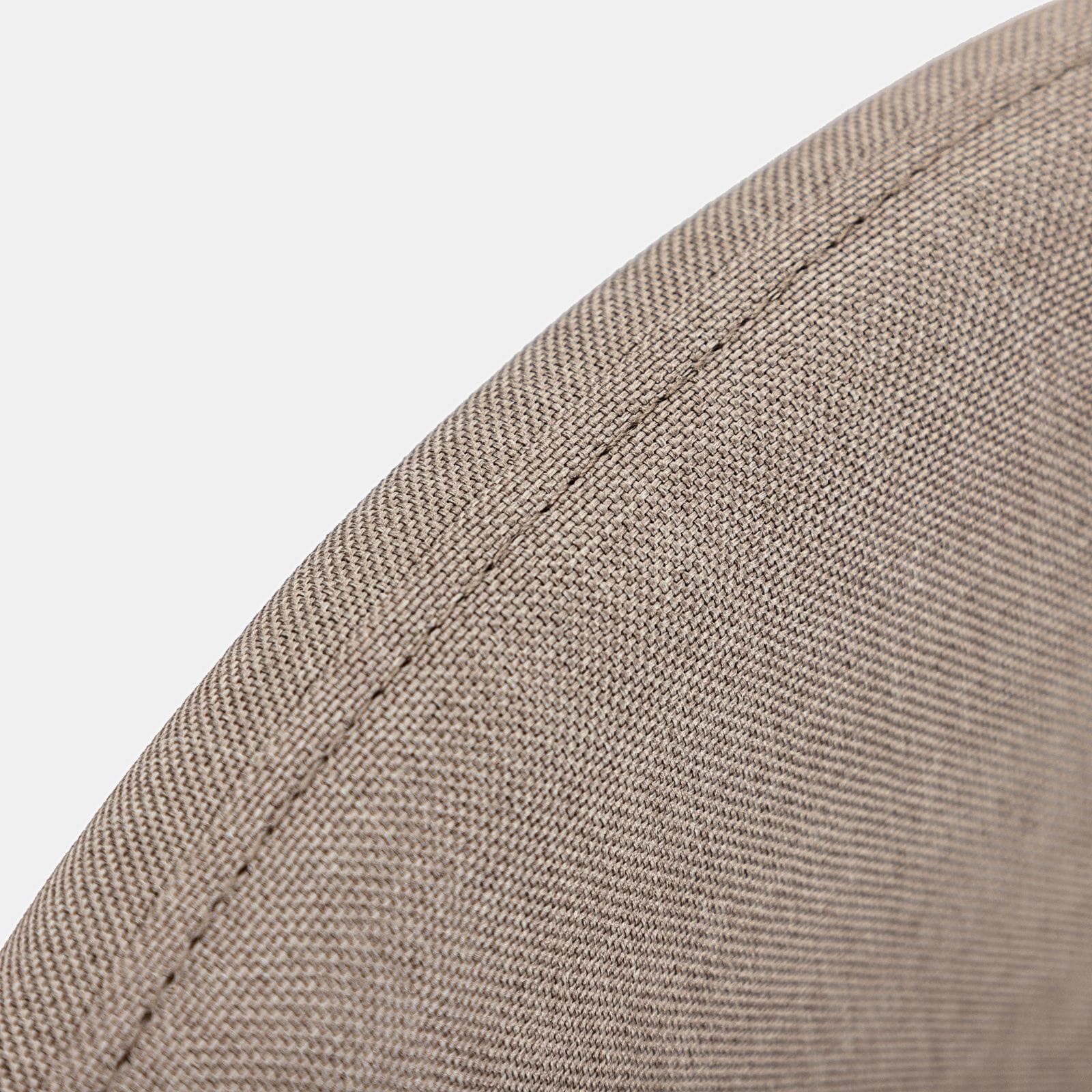Set 4 sedie in tessuto beige e gambe in metallo nero - Strand