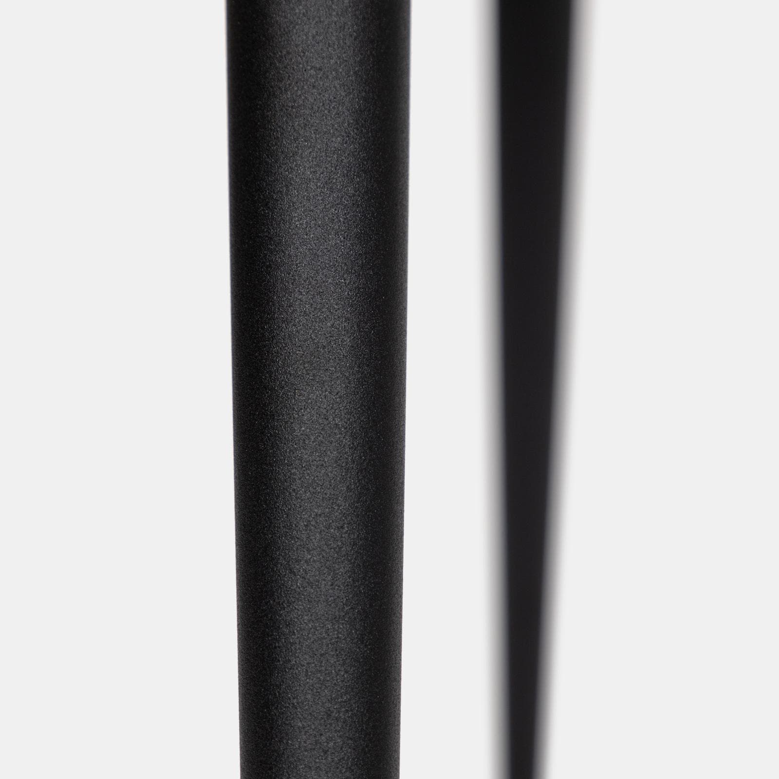 Set 4 sedie in tessuto beige e gambe in metallo nero - Strand