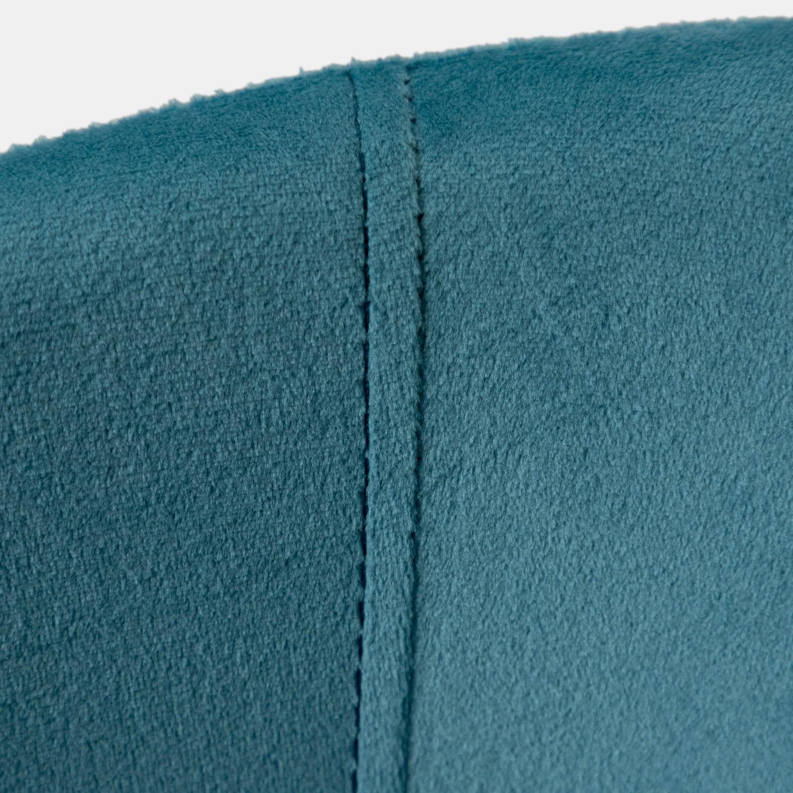 Set 4 sedie in velluto azzurro con schienale avvolgente e gambe oro - Fanny