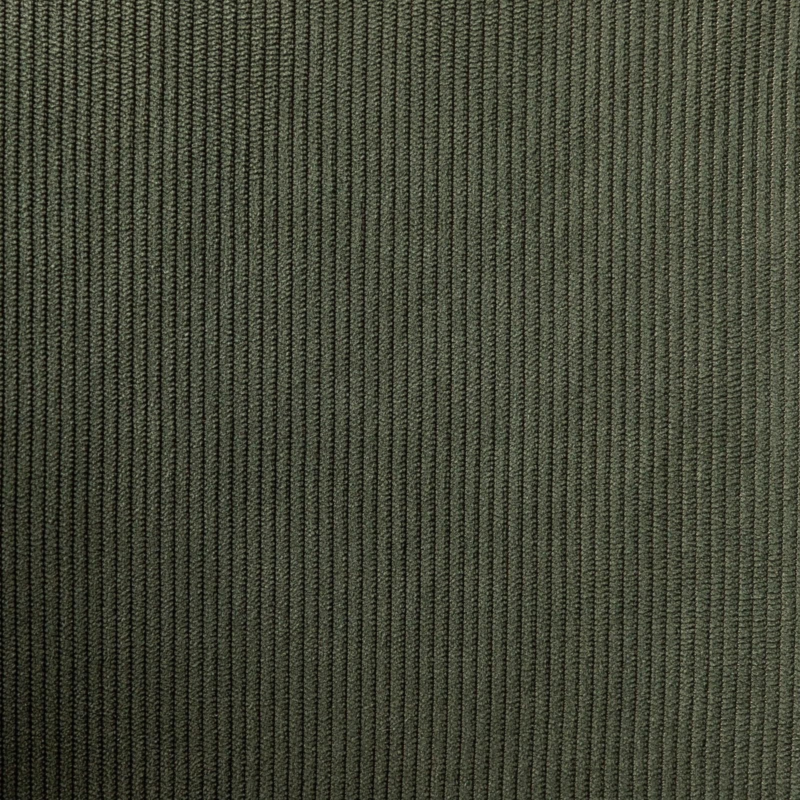Set 4 sedie in velluto a coste verde felce con schienale avvolgente e metallo nero - Fanny
