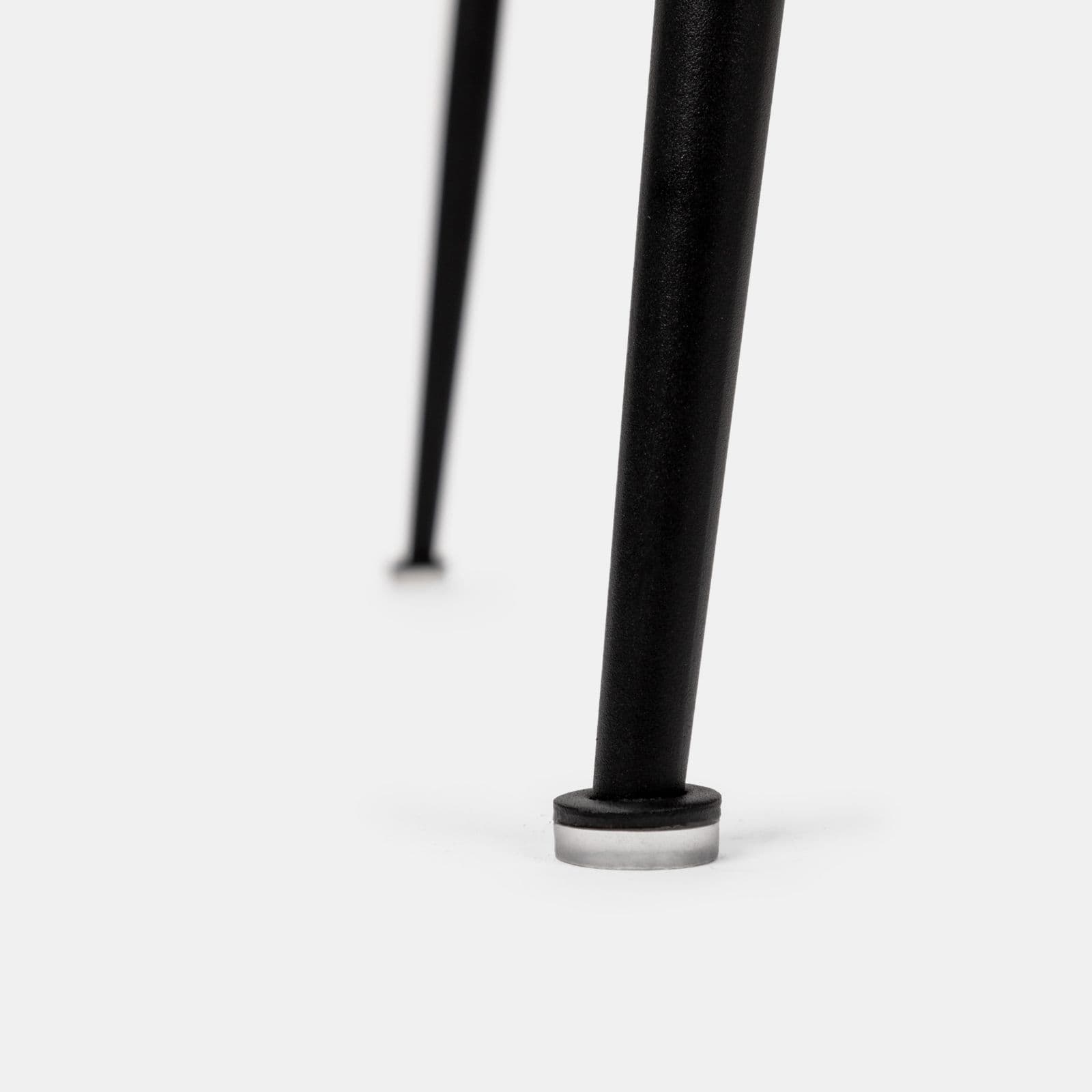 Set 4 sedie in velluto antracite e gambe in acciaio nero - Lyft