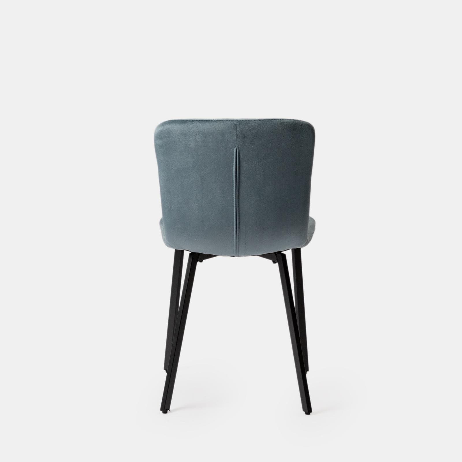 Set 4 sedie in velluto carta da zucchero con gambe in metallo nero - Mick
