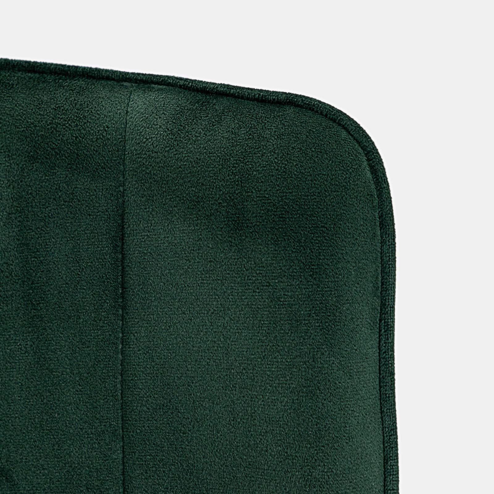 Set 4 sedie in velluto verde scuro con gambe nere - Nihal