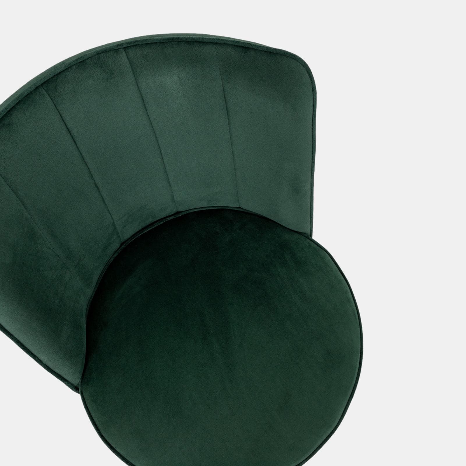 Set 4 sedie in velluto verde scuro con gambe nere - Nihal