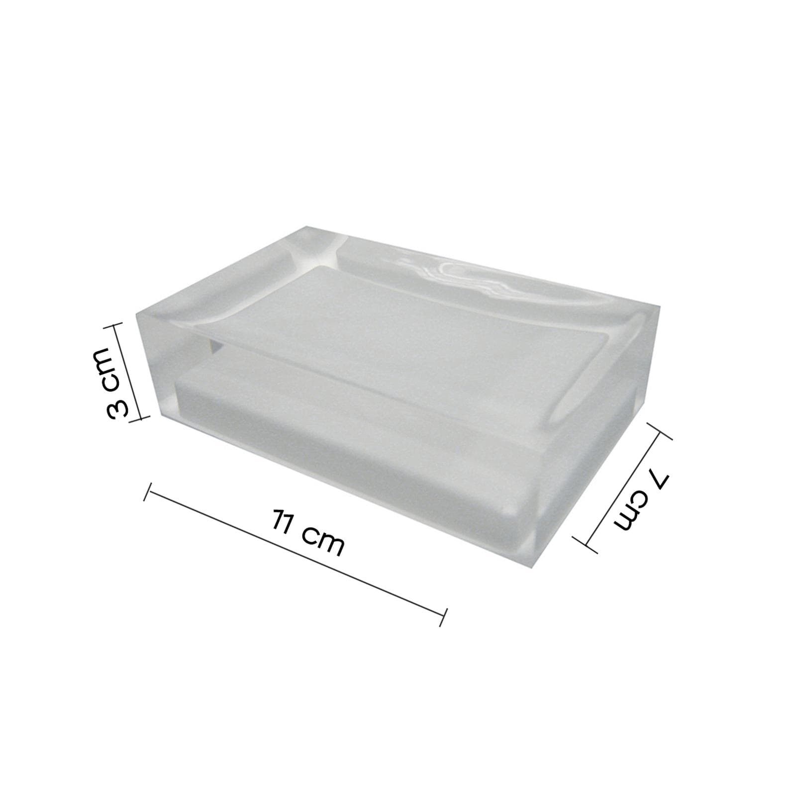 Set 4 accessori da appoggio bianco e trasparente - Rainbow di Gedy