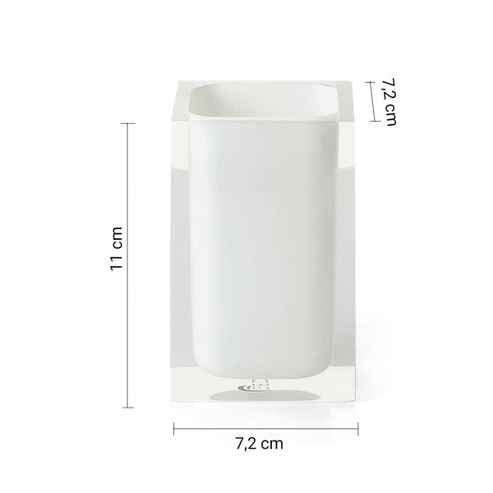 Set 4 accessori da appoggio bianco e trasparente - Rainbow di Gedy