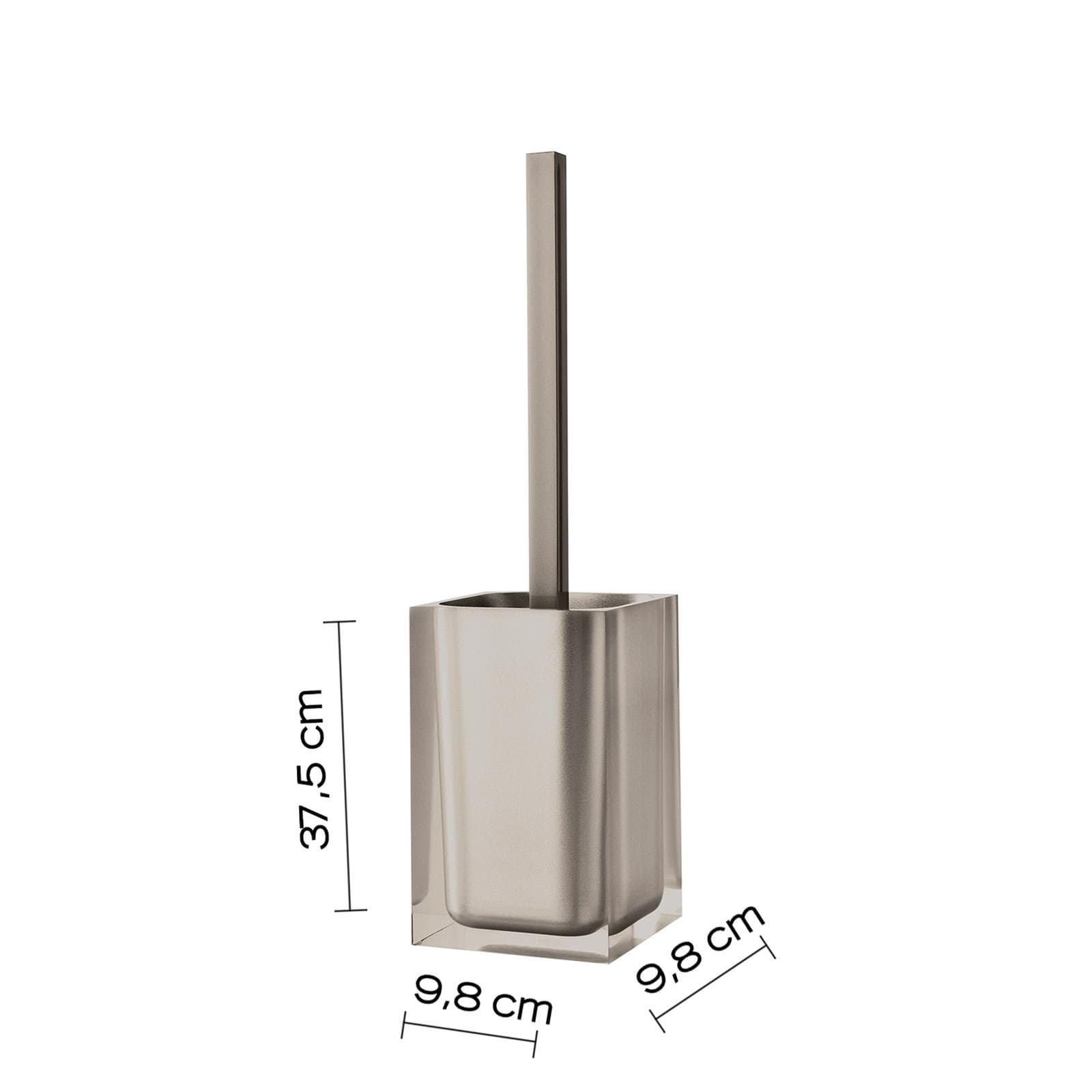 Set 4 accessori da appoggio tortora chiaro e trasparente - Rainbow di Gedy