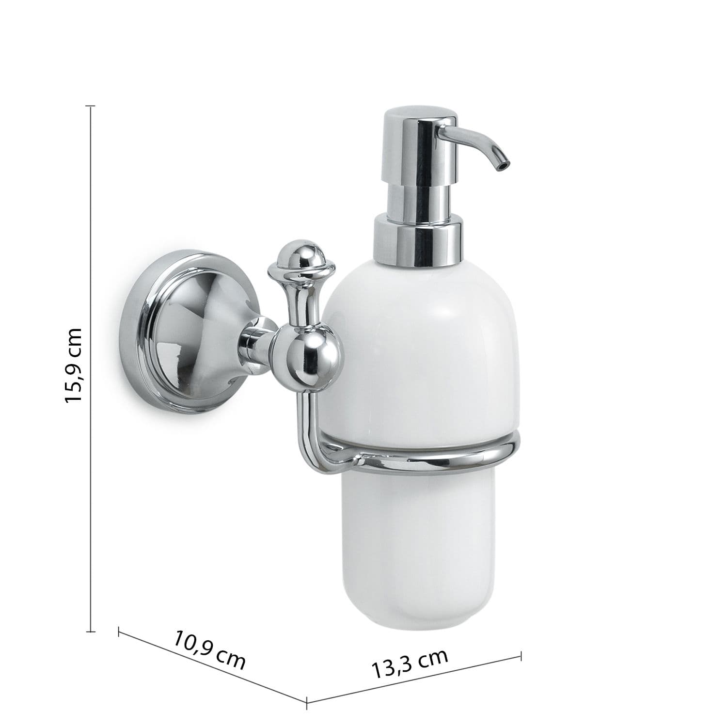 Set 6 accessori a muro in acciaio inox e ceramica - Nevis di Gedy
