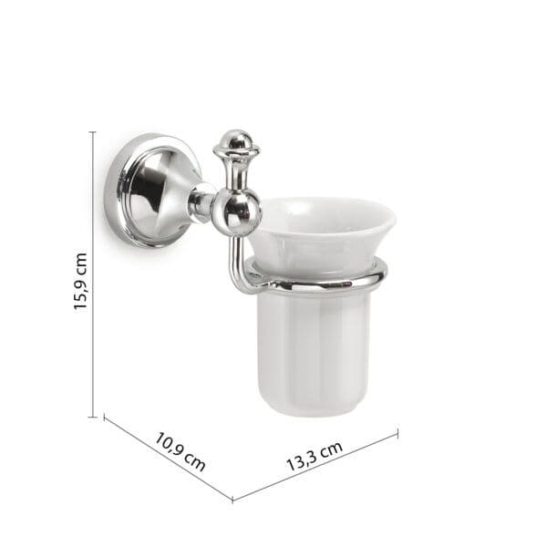 Set 6 accessori a muro in acciaio inox e ceramica - Nevis di Gedy