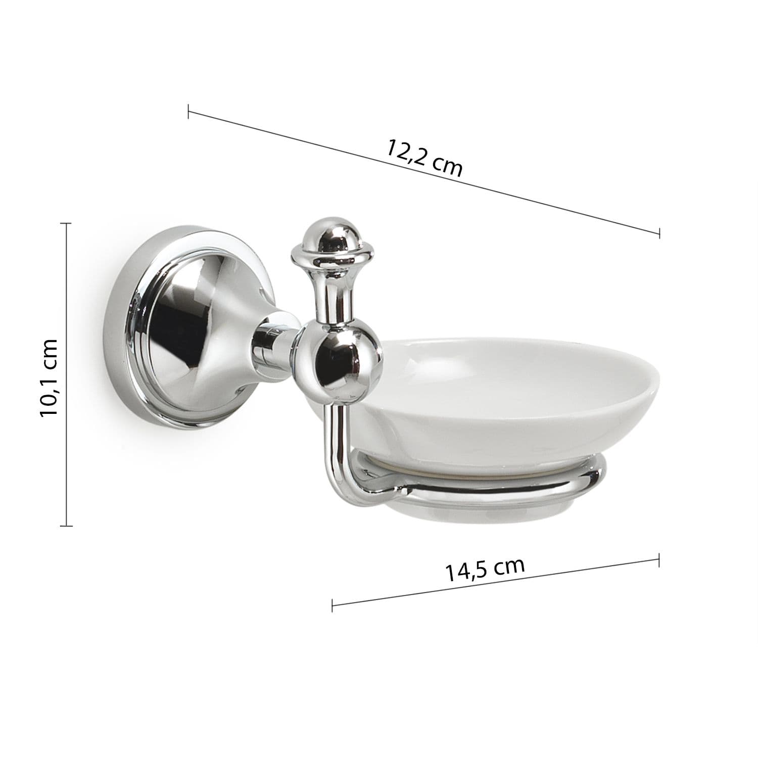 Set 6 accessori a muro in acciaio inox e ceramica - Nevis di Gedy