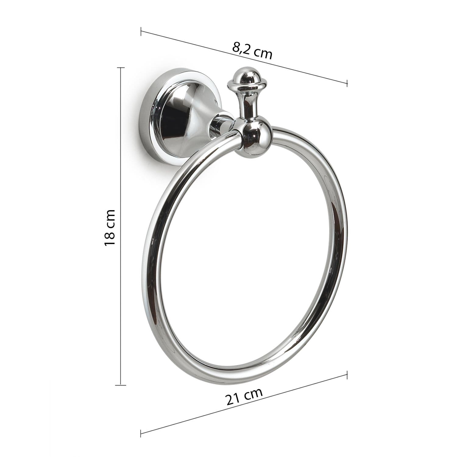 Set 6 accessori a muro in acciaio inox e ceramica - Nevis di Gedy