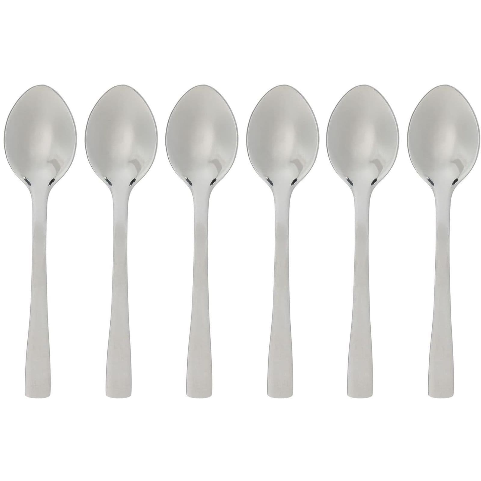 Set 6 cucchiaini da caffè in acciaio inox cromo