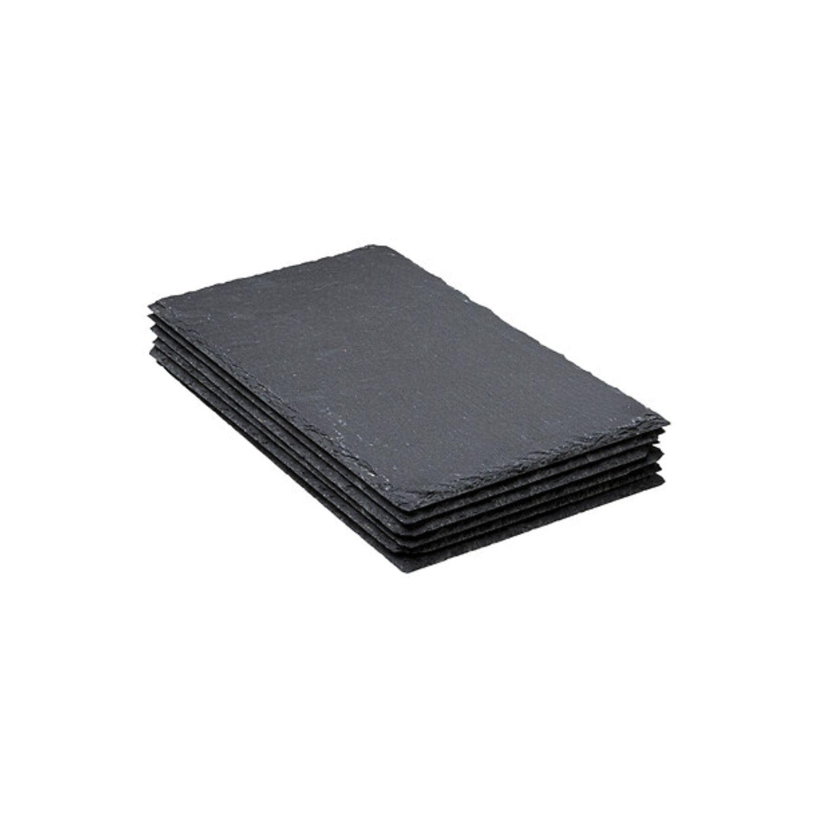Set 6 piatti 30x18 cm in ardesia naturale