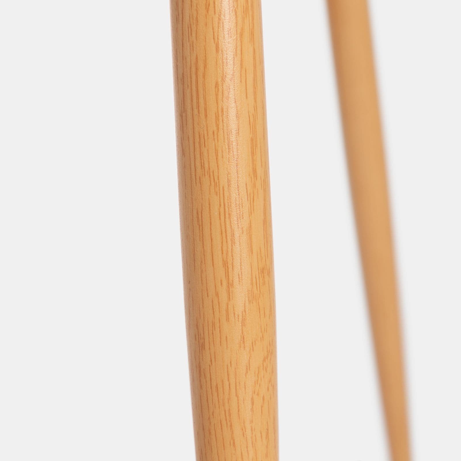 Set 6 sedie in polipropilene bianco con gambe legno - Lucilla