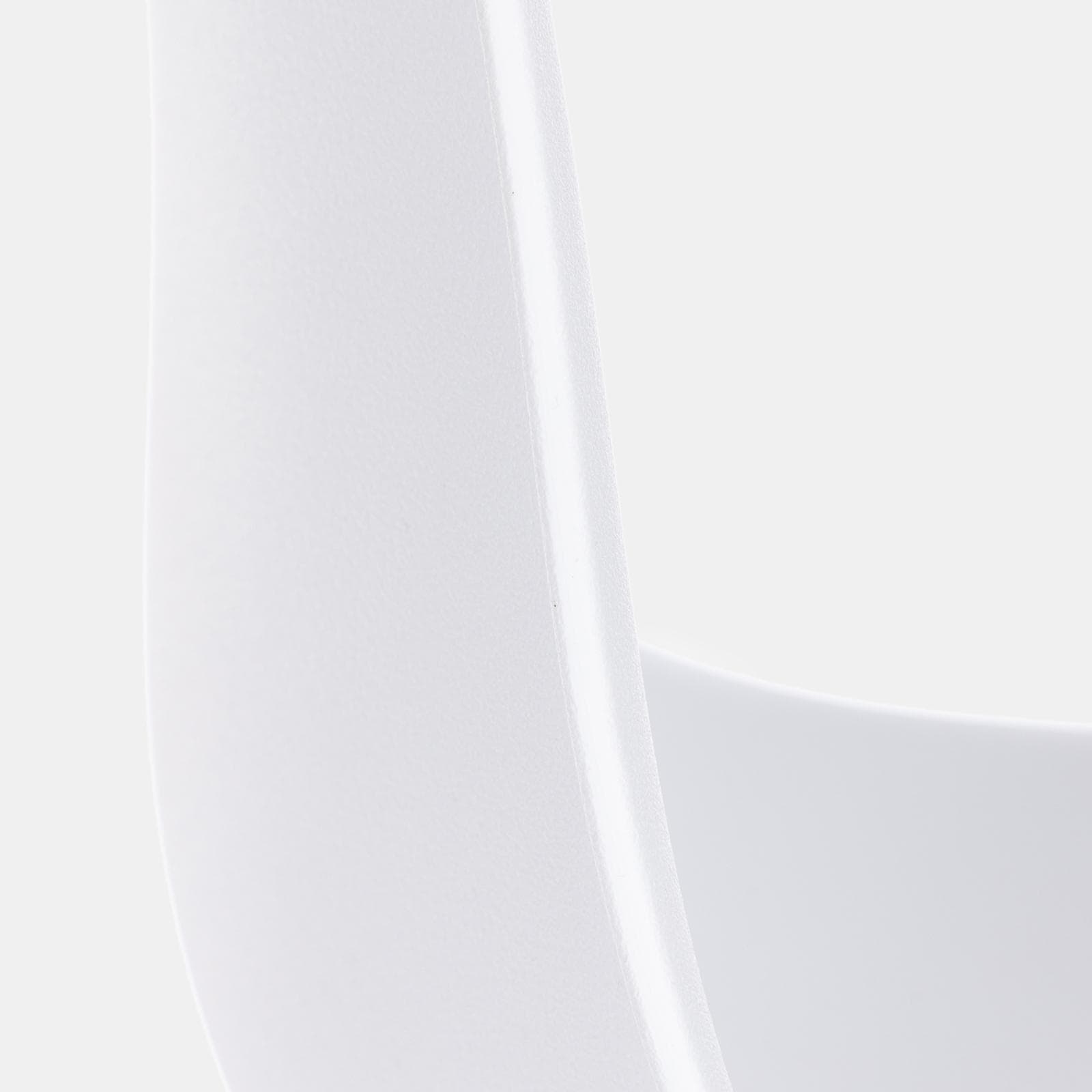 Set 6 sedie in polipropilene bianco con gambe effetto legno - Kaily