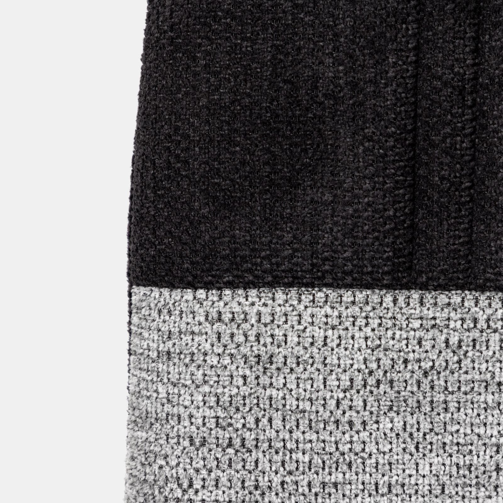 Set 6 sedie in tessuto grigio e nero con gambe in metallo nere - Sworty Plus