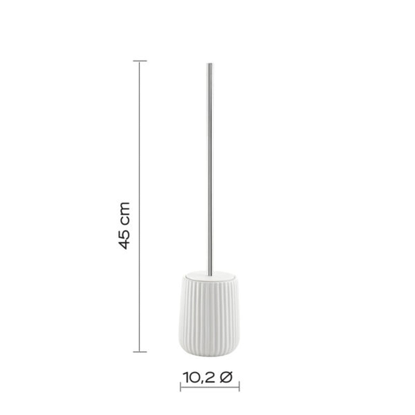 Set 2 accessori d'appoggio in ceramica bianco rigato - Marika di Gedy