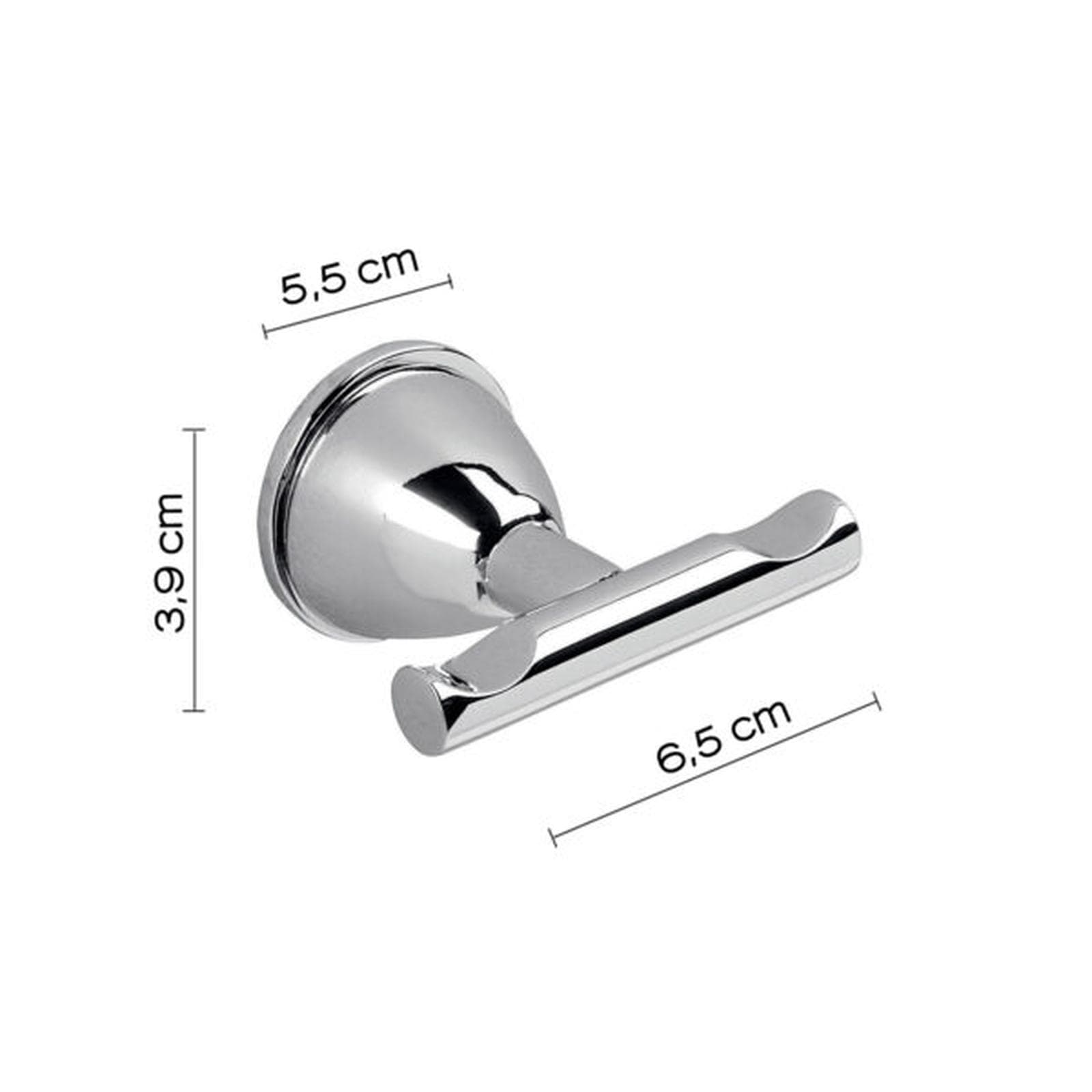 Set 5 accessori a muro in acciaio inox e cromall cromo - Genziana di Gedy