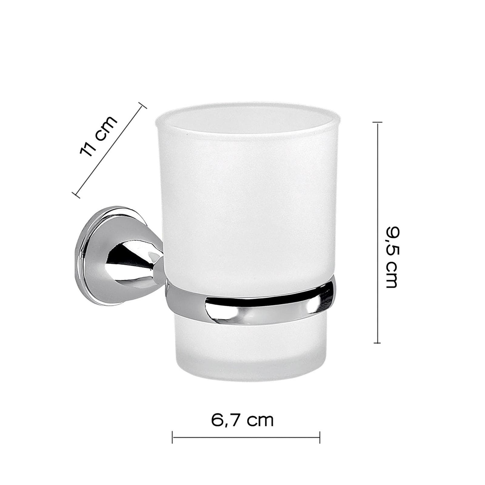 Set 5 accessori a muro in acciaio inox e cromall cromo - Genziana di Gedy