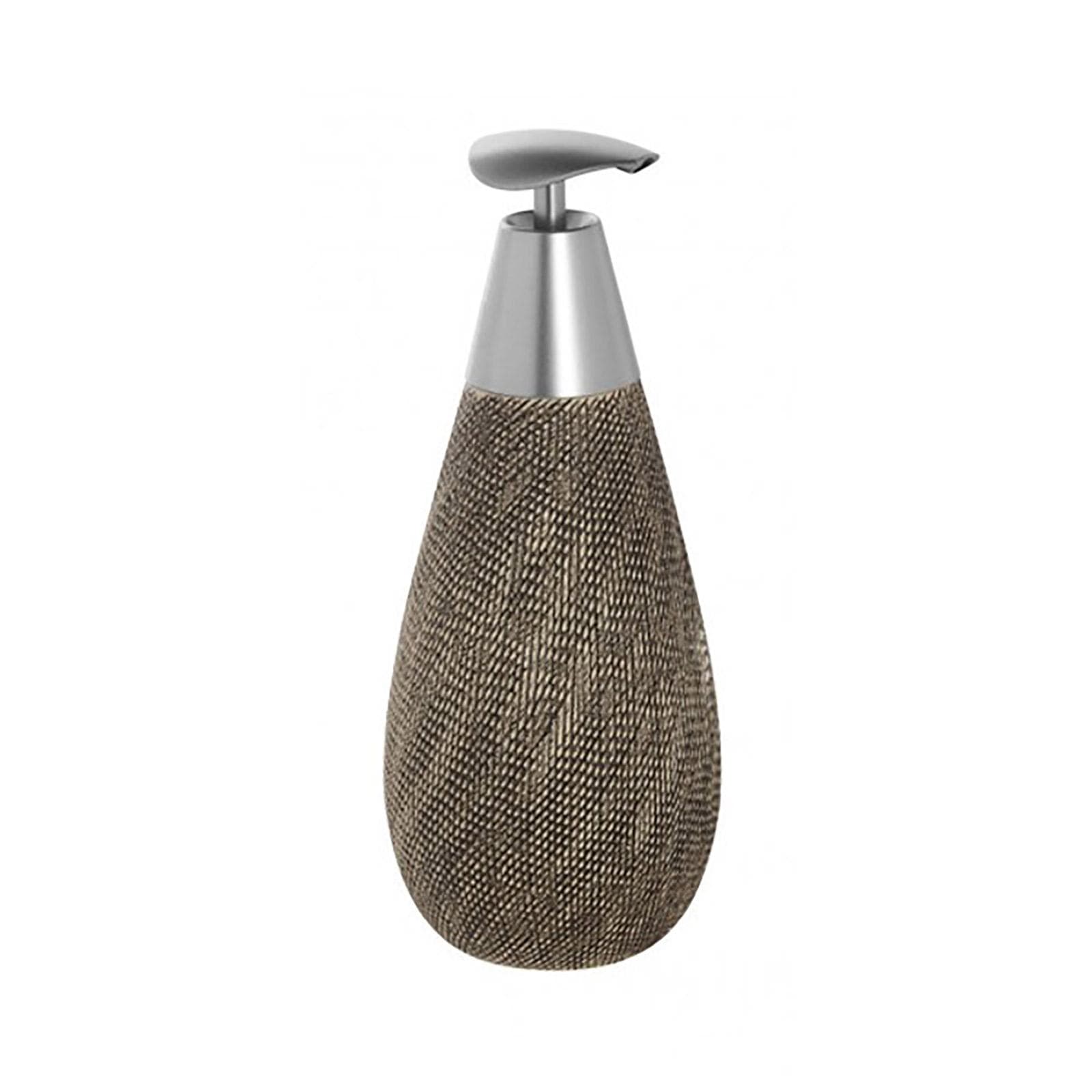 Set 2 accessori da bagno da appoggio in ceramica grigio tortora