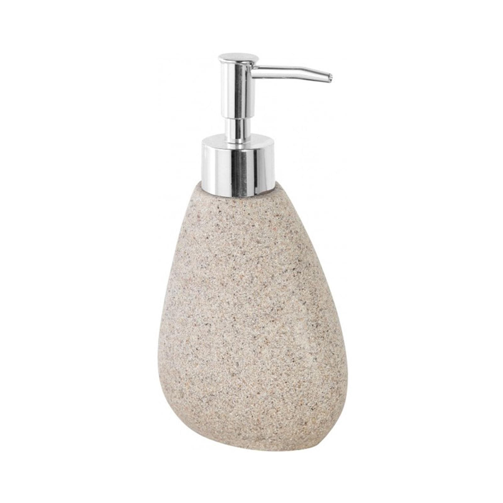 Set 3 accessori da bagno da appoggio in poliresina sabbia effetto pietra