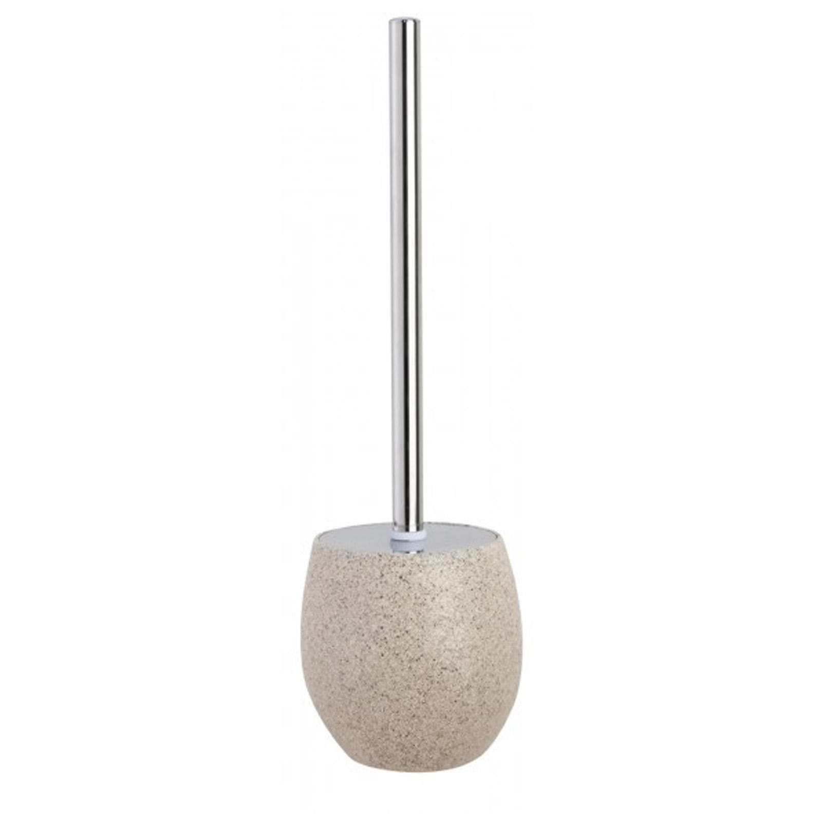 Set 3 accessori da bagno da appoggio in poliresina sabbia effetto pietra