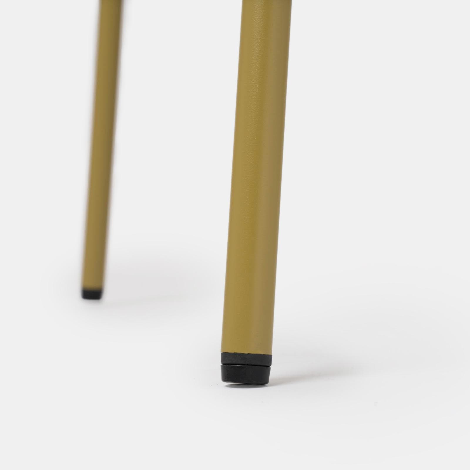 Set bistrot con tavolo 70x70 cm e 2 sedie in acciaio senape - Faber